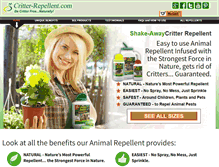 Tablet Screenshot of critter-repellent.com